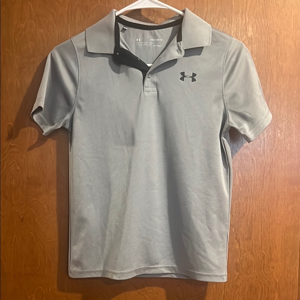 Under Armour Boys Gray Polo Shirt